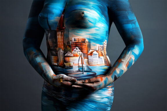 Bodypainting claudia kraemer ganzkoerper fotoshooting rostock body painting bilder
