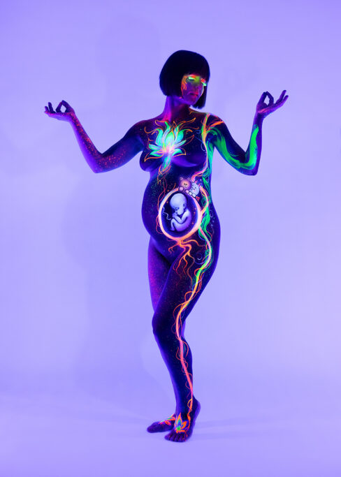 Bodypainting frau ganzkoerper fotoshooting rostock body painting bilder schwarzlicht 041