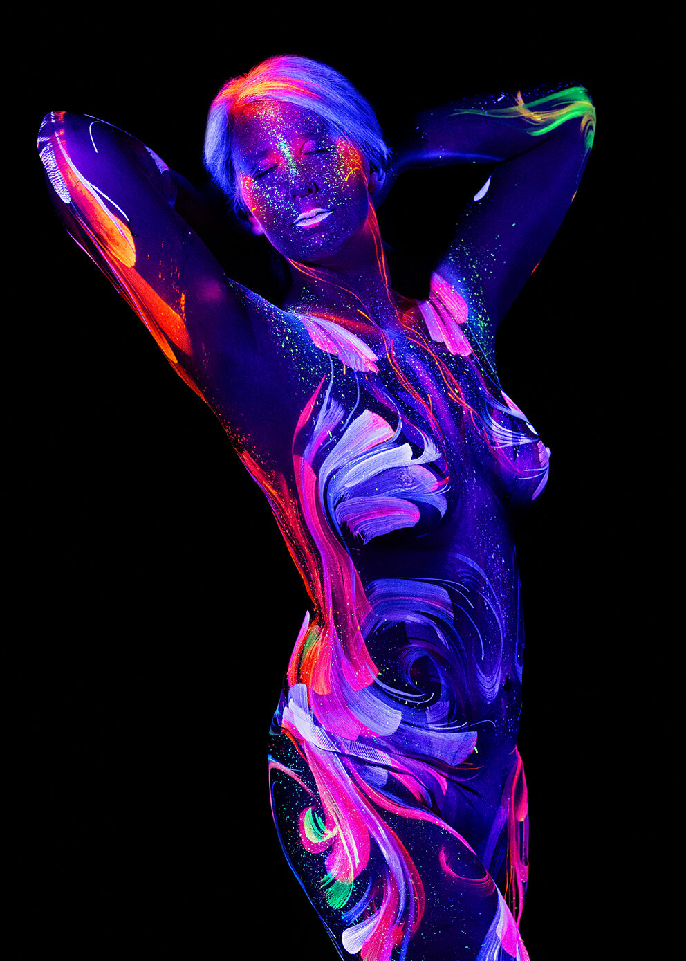 Bodypainting ganzkoerper fotoshooting rostock body painting bilder schwarzlicht fotografie rostock 036