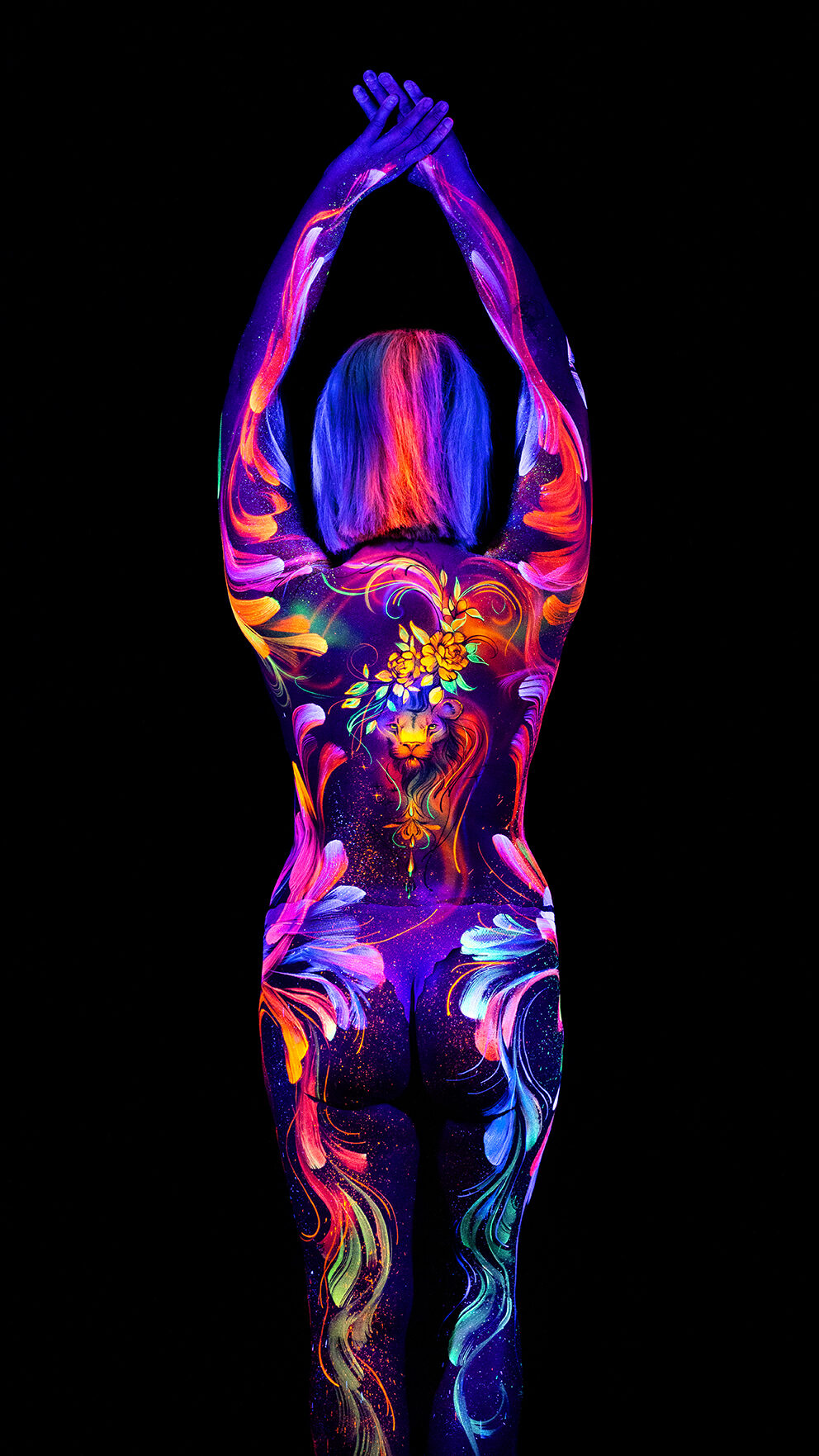 Bodypainting ganzkoerper fotoshooting rostock body painting bilder schwarzlicht fotografie rostock 041