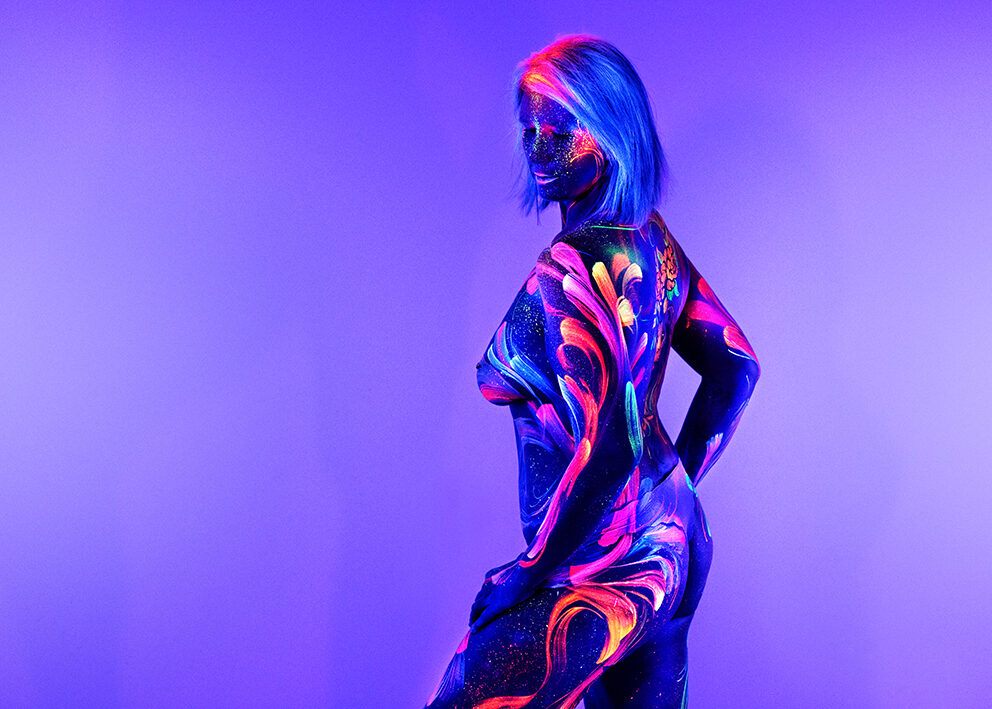 Bodypainting ganzkoerper fotoshooting rostock body painting bilder schwarzlicht fotografie rostock 043