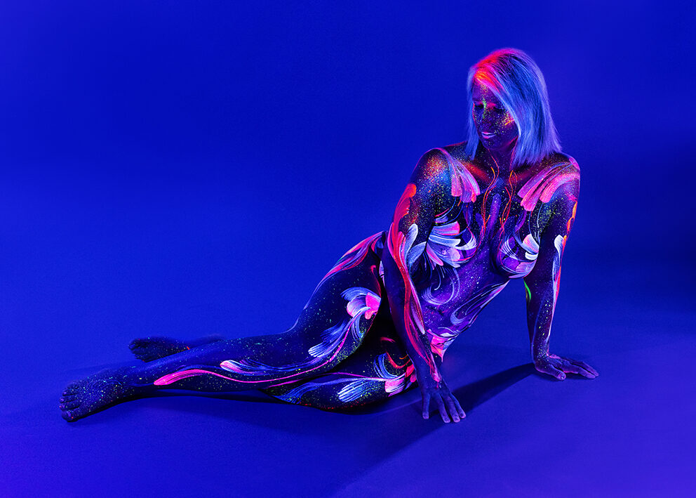 Bodypainting ganzkoerper fotoshooting rostock body painting bilder schwarzlicht fotografie rostock 050