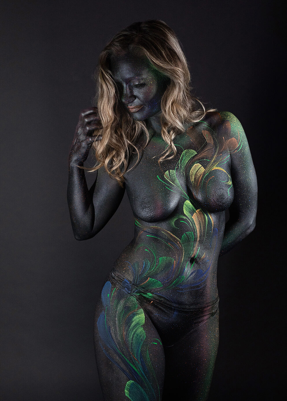 Bodypainting ganzkoerper fotoshooting rostock body painting bilder uv schwarzlicht 020