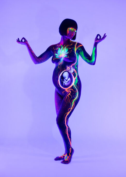 Bodypainting frau ganzkoerper fotoshooting rostock body painting bilder schwarzlicht 041