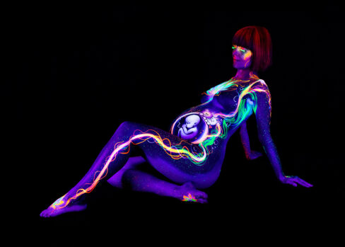 Bodypainting frau ganzkoerper fotoshooting rostock body painting bilder schwarzlicht 053
